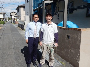 商工会の原地さんとの写真